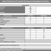 Sales Professional GP Capacity Planning and Hiring Calculator