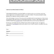 Erick Simpson’s Cybersecurity Liability Release and Waiver